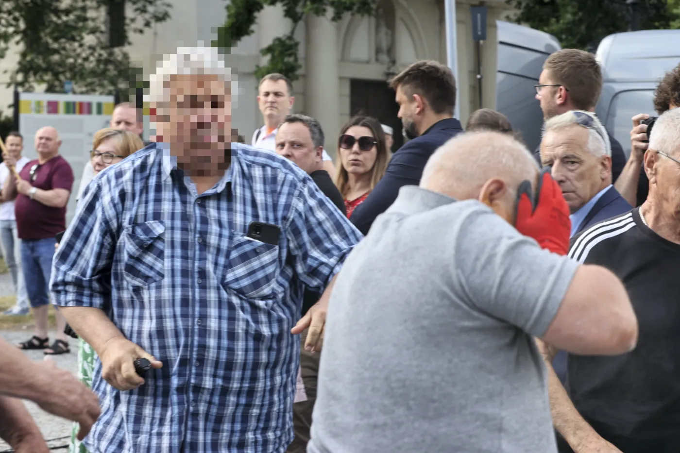 Awantura w czasie wizyty Jarosława Kaczyńskiego w Łowiczu