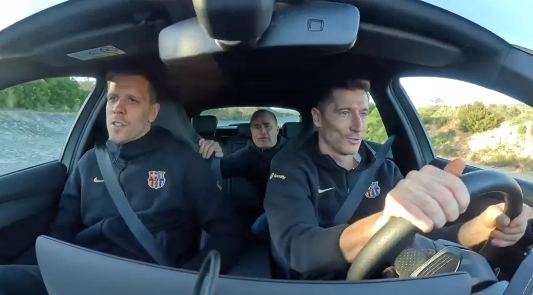 Robert Lewandowski, Wojciech Szczęsny i inne gwiazdy Barcelony testują samochody marki CUPRA