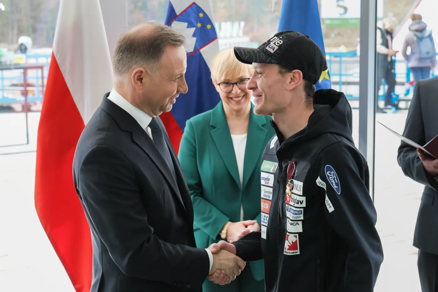 Prezydent Andrzej Duda odznaczył słoweńskiego skoczka Złotym Krzyżem Zasługi