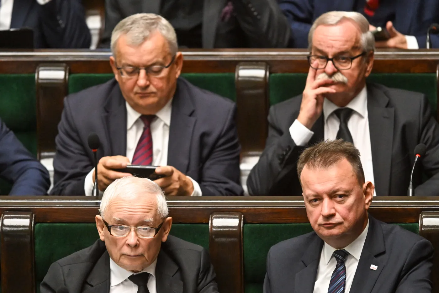 Jarosław Kaczyński, Mariusz Błaszczak, Leonard Krasulski, Andrzej Adamczyk