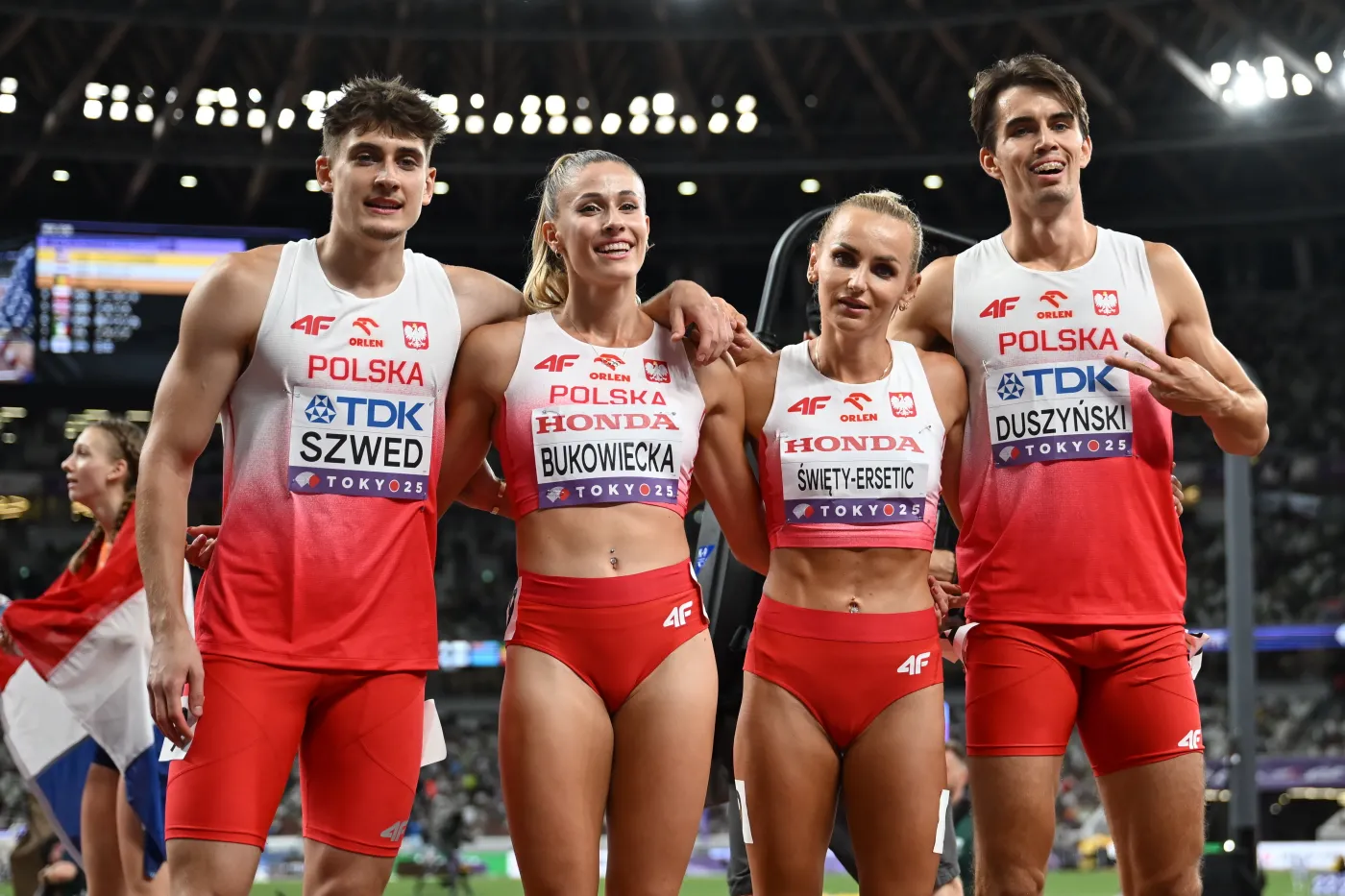 Polska sztafeta mieszana 4x400 m bez medalu. Do podium mistrzostw świata zabrakło 0,02 sekundy