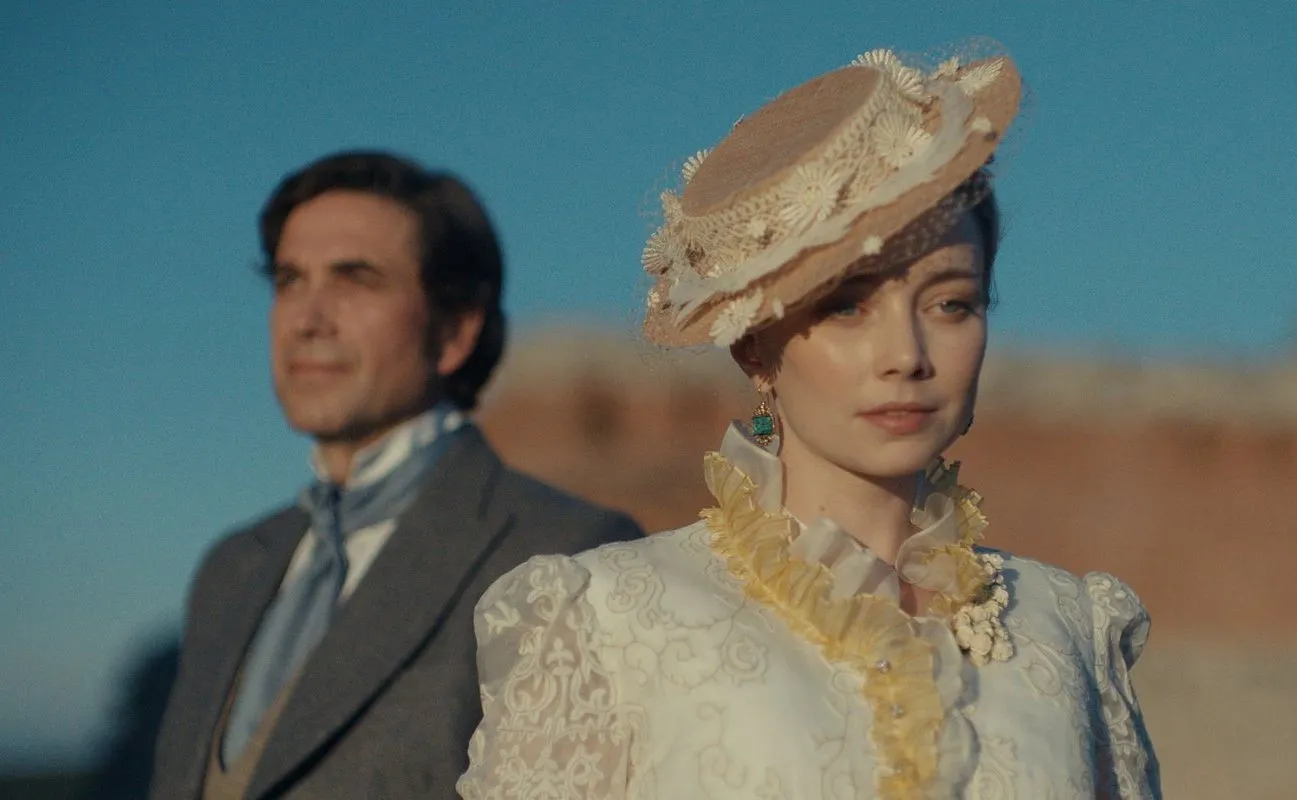 Marcin Dorociński jako Stanisław Wokulski i Kamila Urzędowska jako Izabela Łęcka w filmie "Lalka"