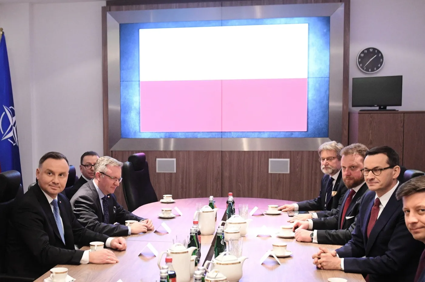 Andrzej Duda, Krzysztof Szczerski, Dariusz Gwizdała, Jarosław Pinkas, Łukasz Szumowski, Mateusz Morawiecki, Michał Dworczyk