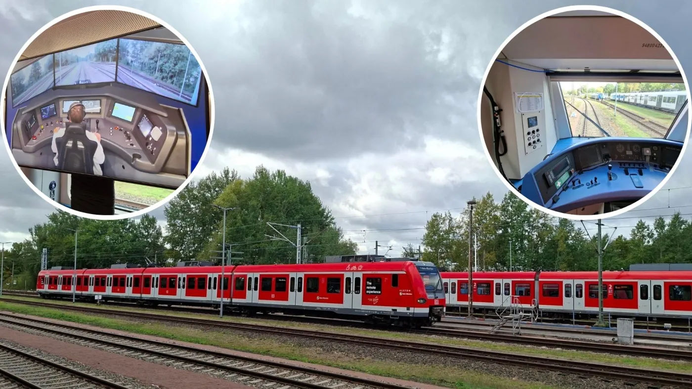 Zdalnie sterowany pociąg na torze pod Berlinem