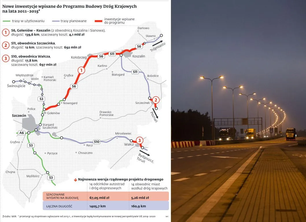 170 km ekspresówek na Pomorzu Zachodnim? Rząd planuje nowe inwestycje [MAPA]