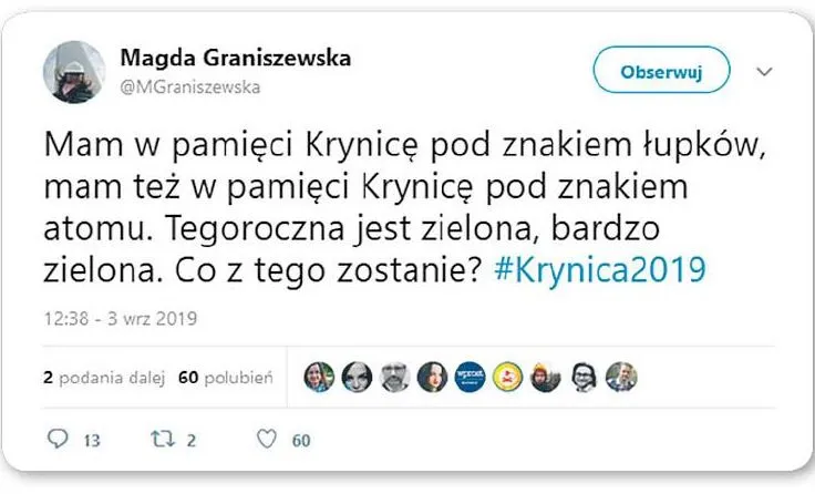 Zielony must have sezonu. Krynica ma swoje mody [TWEET TYGODNIA]