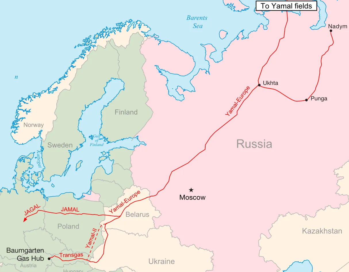 Przesył gazociągiem jamalskim przebiega bez zakłóceń
