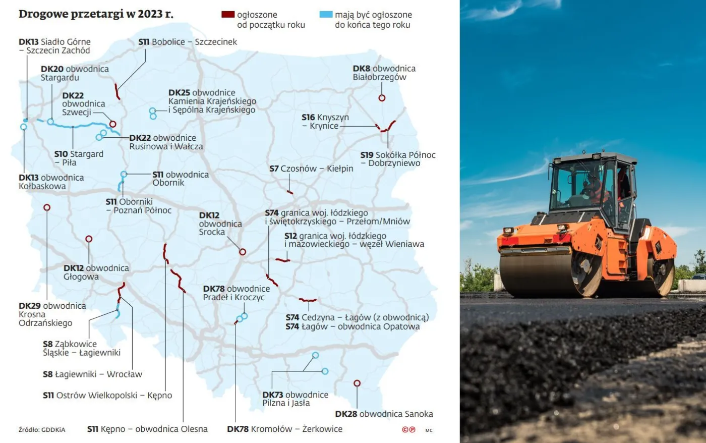 GDDKiA ogłosi przetargi na 238 km tras. Gdzie i kiedy powstaną nowe drogi? [MAPA]