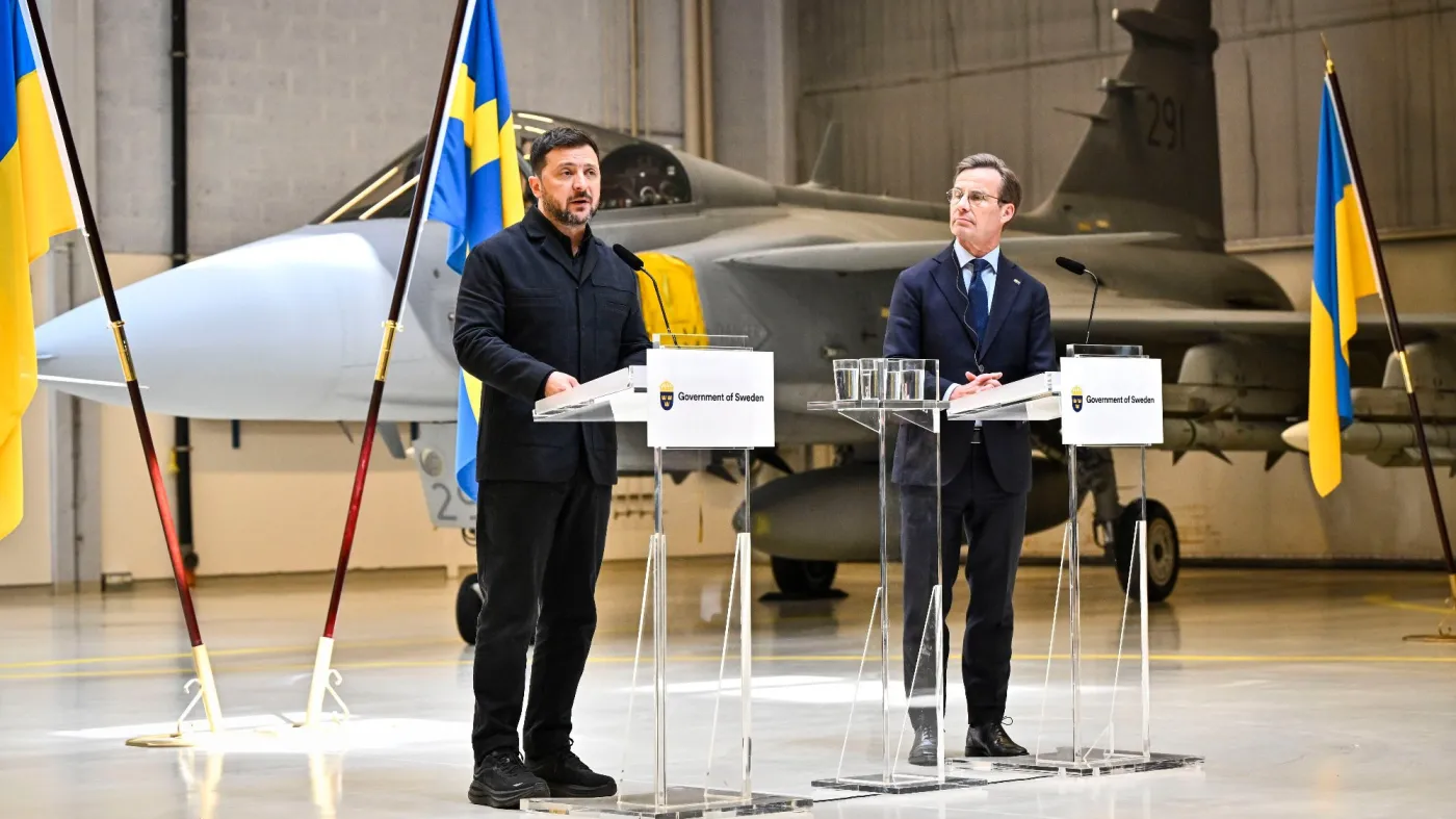 Ulf Kristersson i Wołodymyr Zełenski