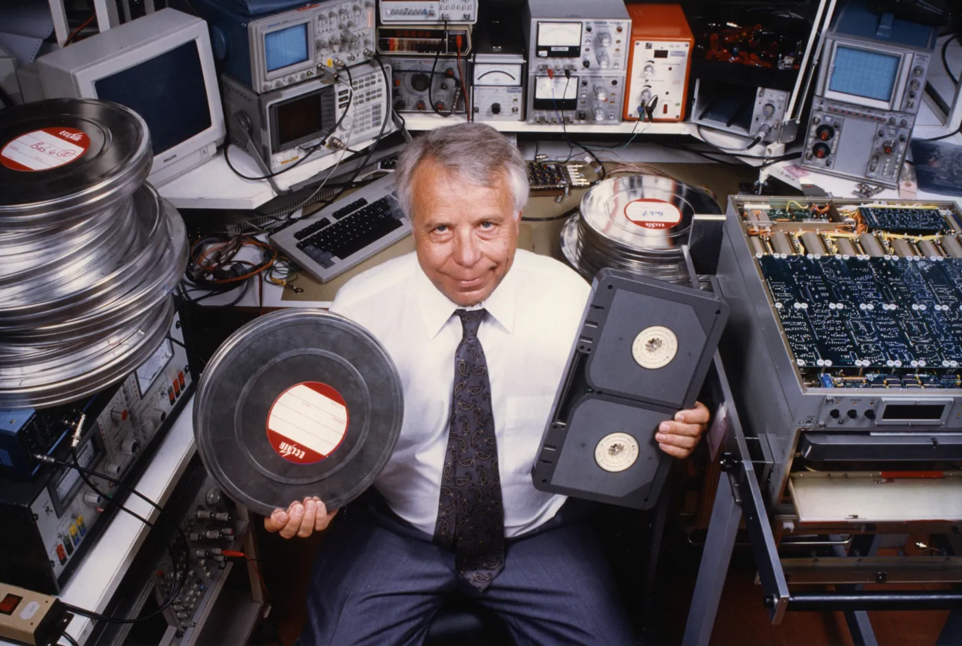 Stefan Kudelski, wynalazca magnetofonów Nagra. Fot. Courtesy of The Kudelski Group