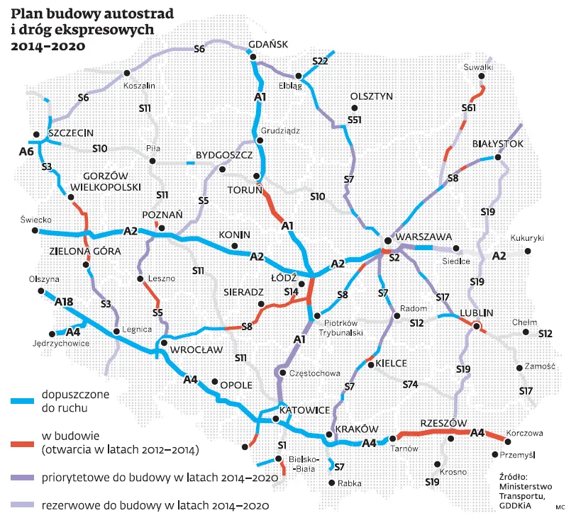 Inwestycje drogowe: poznaj plan budowy dróg krajowych i autostrad na lata 2013-2020