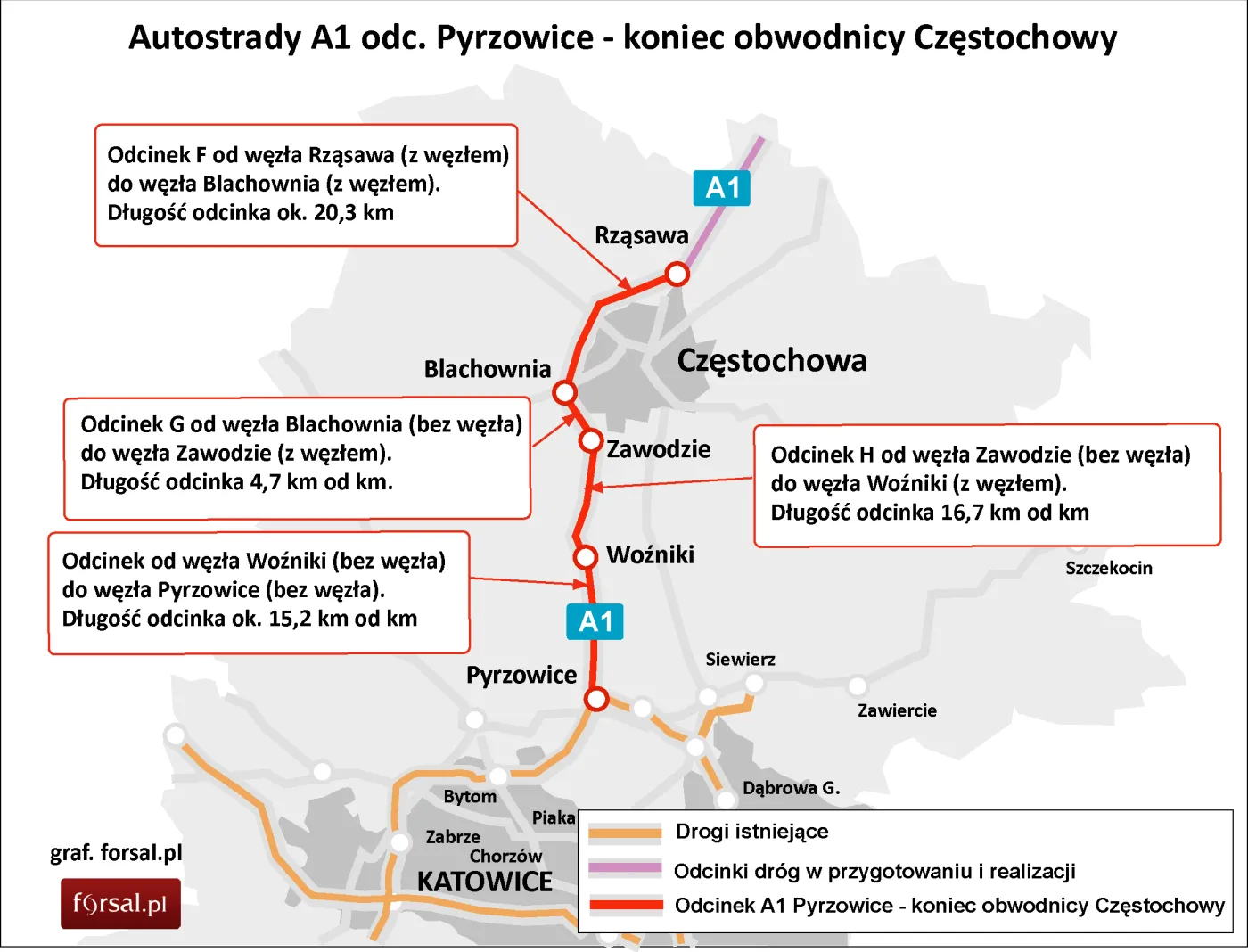 GDDKiA: Wkrótce przetarg na A1 z Pyrzowic do Częstochowy. Kontrakt jest warty 3,5 mld zł
