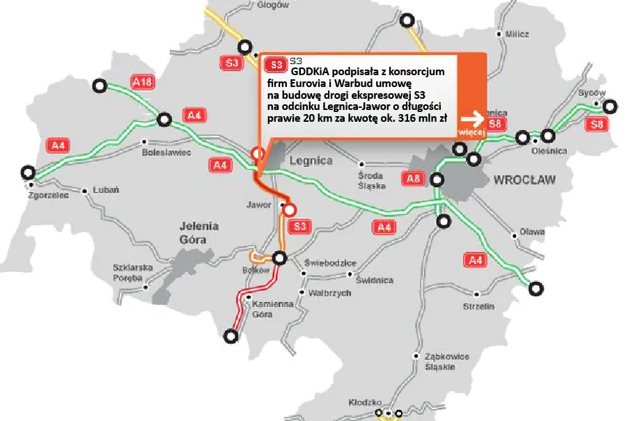 Kolejny odcinek S3 za 316 mln zł. Jest umowa na nowy fragment ekspresówki [MAPA]
