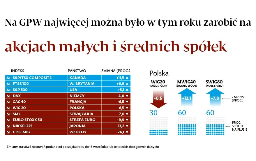 Indeksy w górę, nie dla każdego