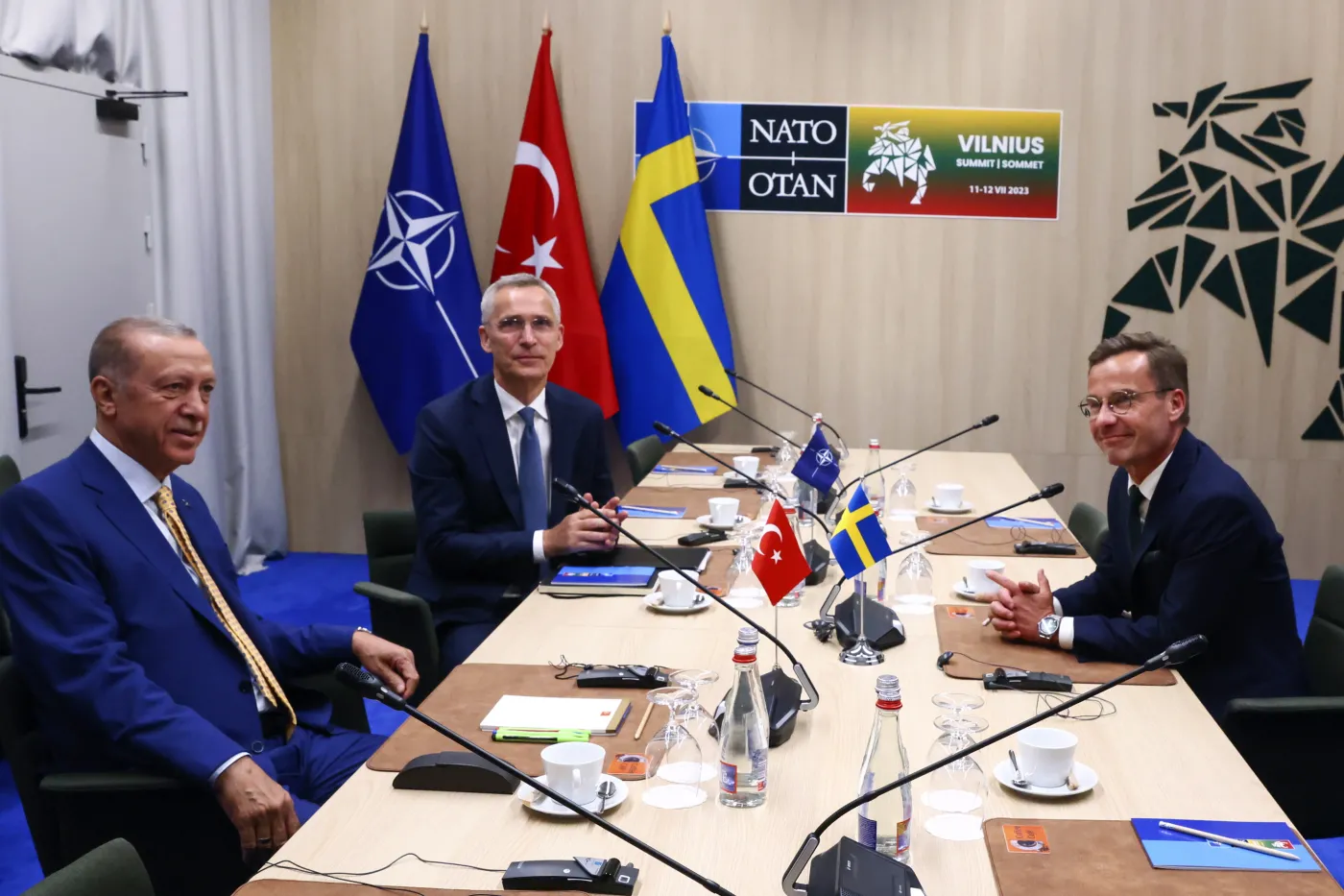 Recep Tayyip Erdoğan, Jens Stoltenberg i Ulf Kristersson