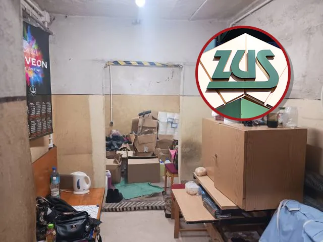 Pokój socjalny dla osób sprzątających w ZUS w Zgierzu