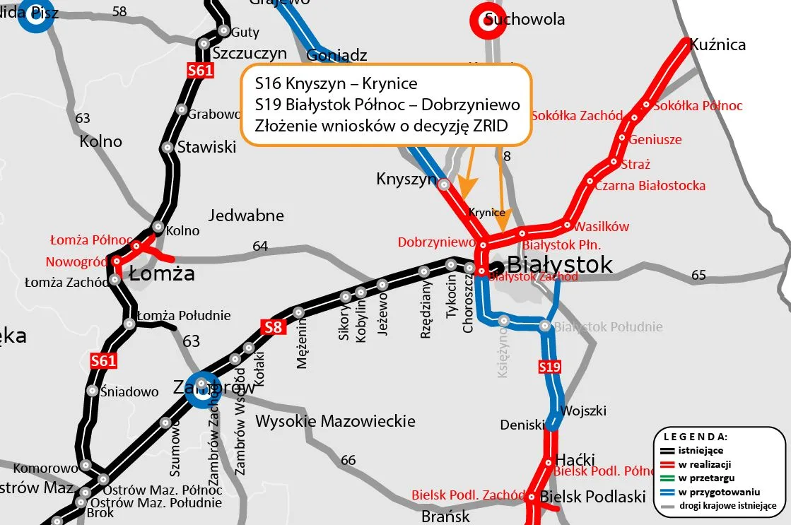 S19 i S16 - Białystok