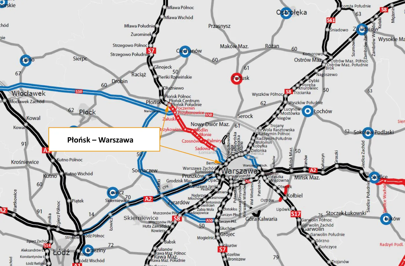 S7 - Płońsk - Warszawa