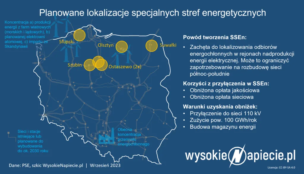 Planowane lokalizacje specjalnych stref energetycznych