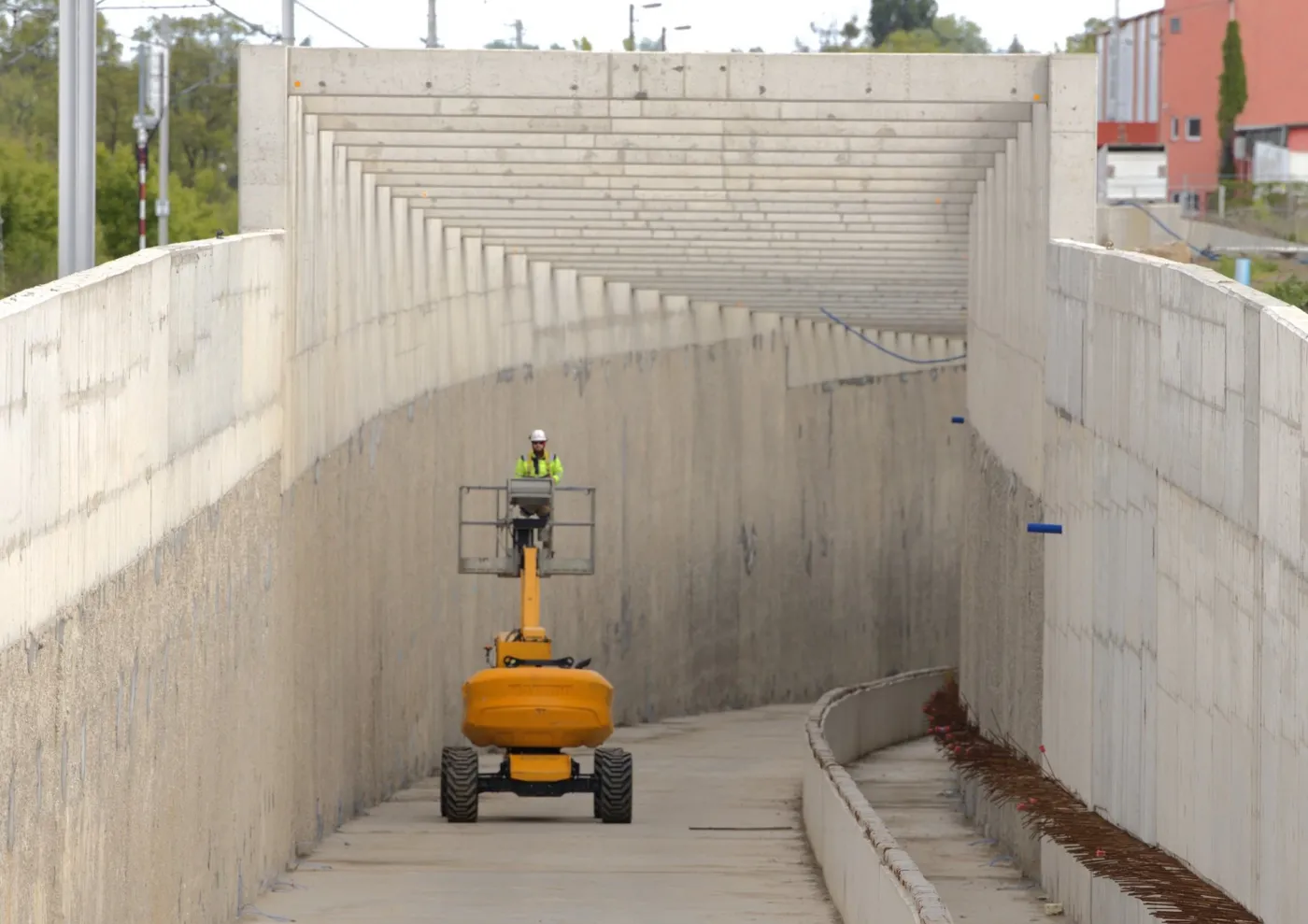 Tunel średnicowy w Łodzi. Wlot do tunelu jednotorowego
