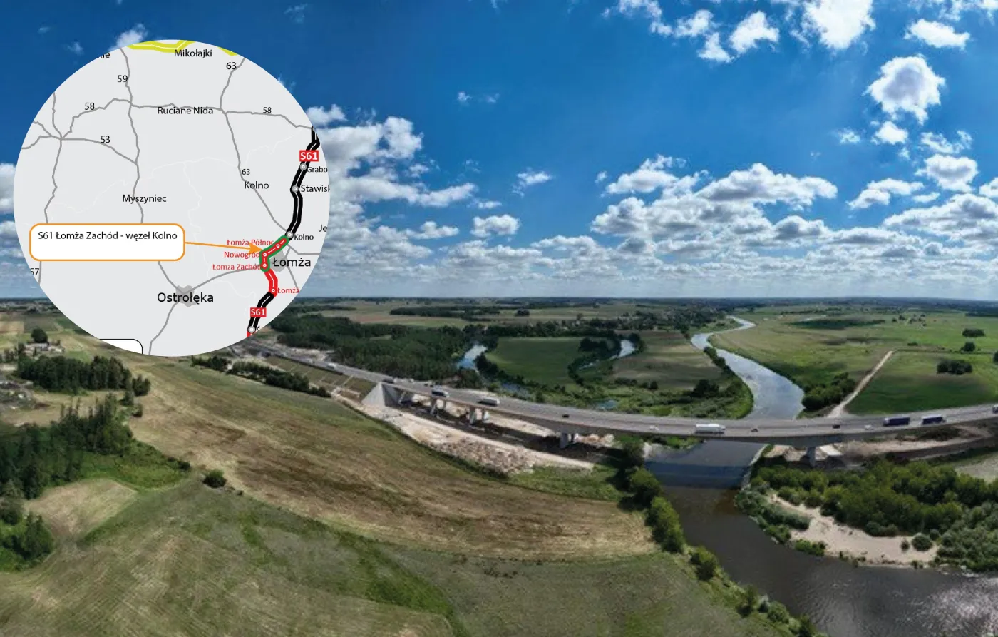 Via Baltica zyska kolejny odcinek. Prace na obwodnicy Łomży już na finiszu [WIDEO]