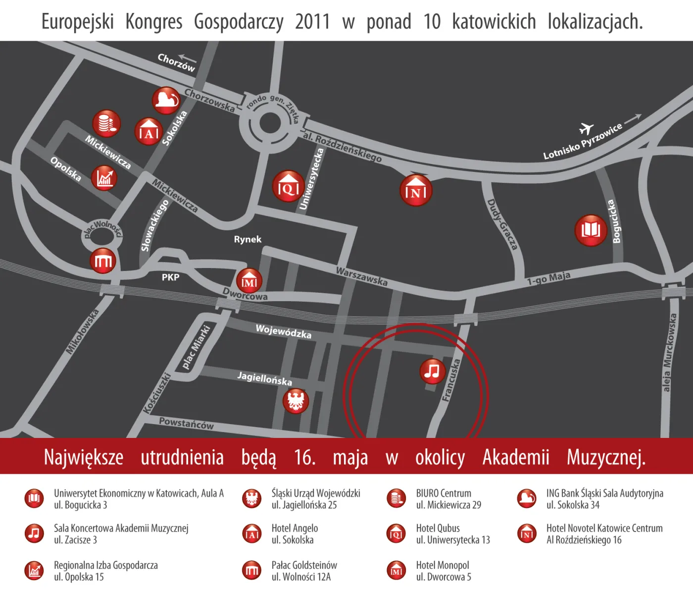 Europejski Kongres Gospodarczy - będą utrudnienia w ruchu