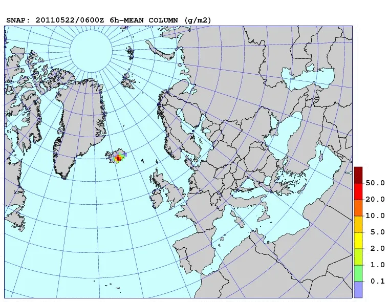 Pył wulkaniczny z wulkanu Grimsvotn może dotrzeć w środę nad Polskę