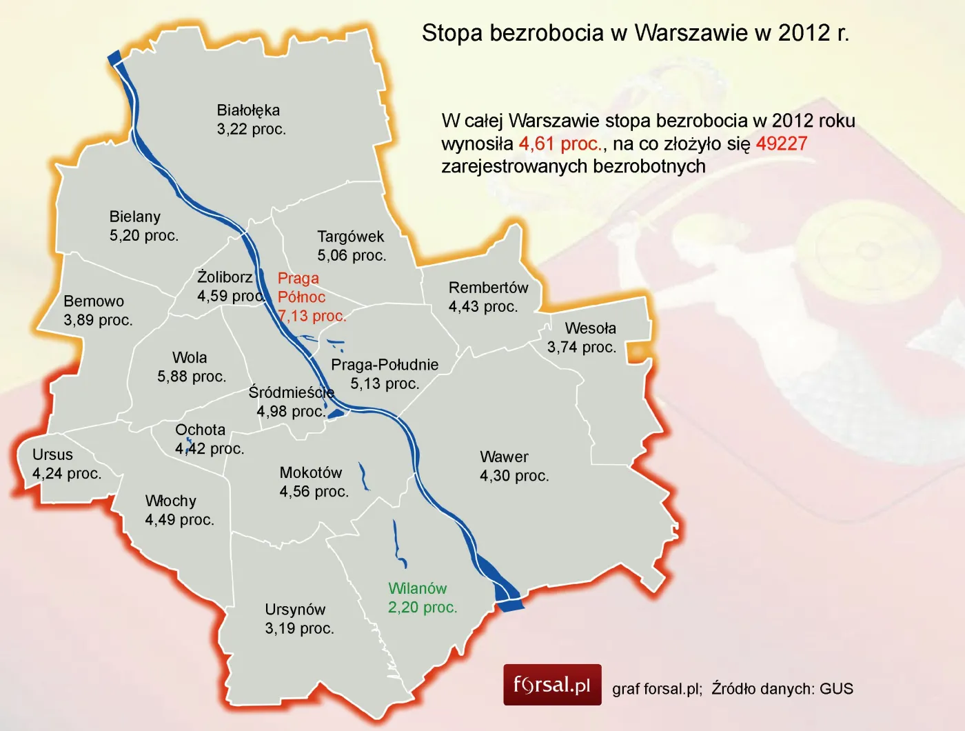 Bezrobocie w Warszawie według dzielnic. Gdzie jest najwyższe?