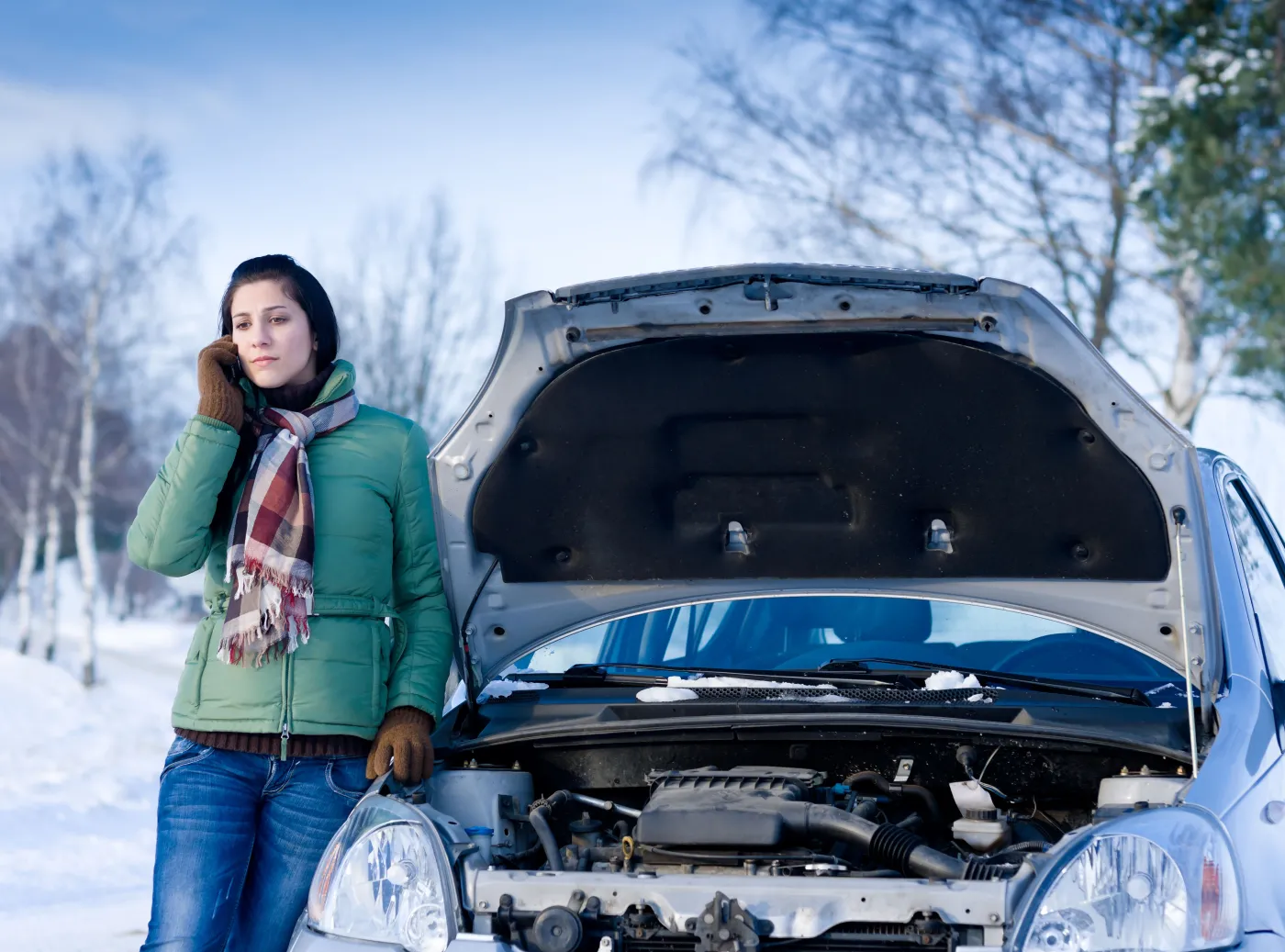 zima śnieg auto samochód