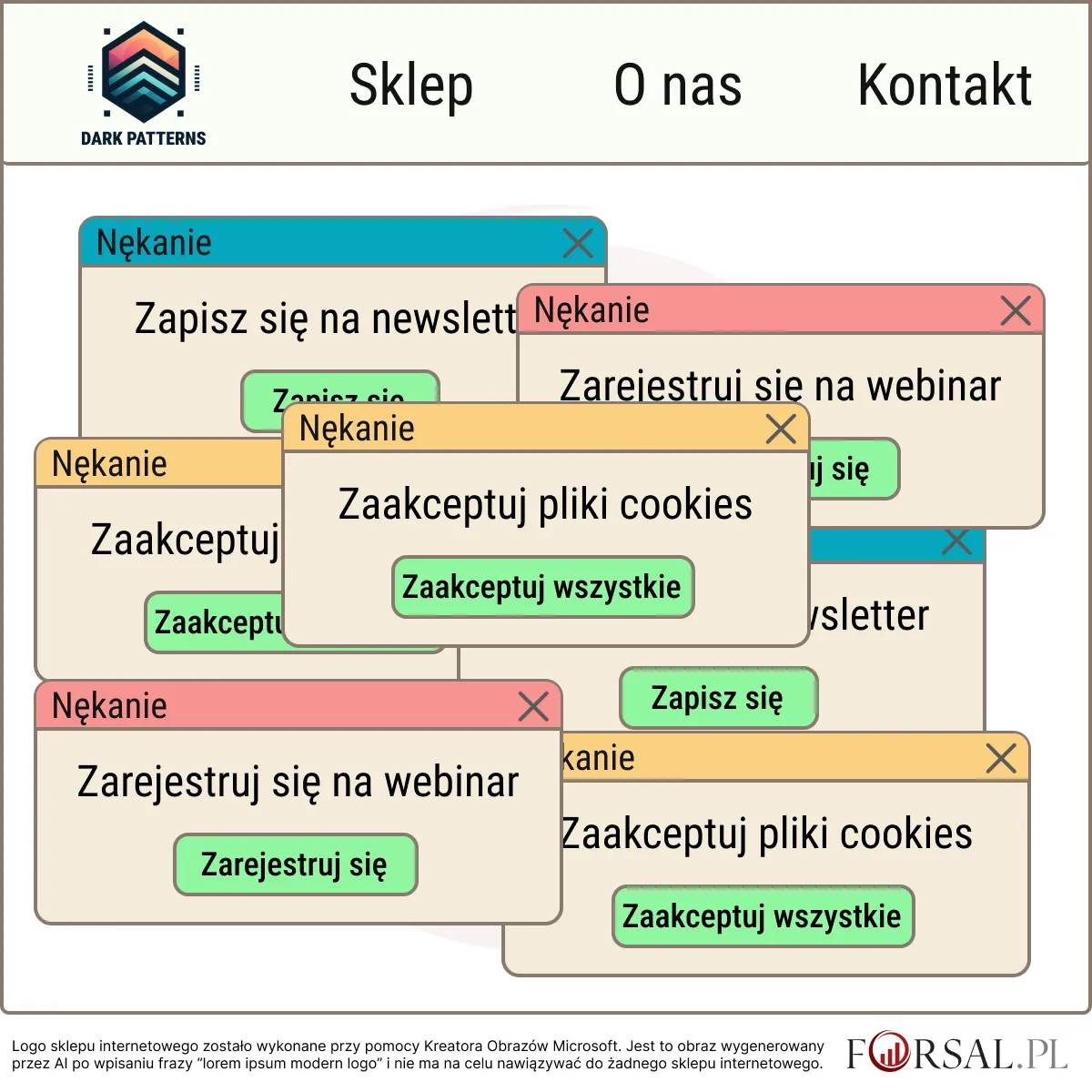 Dark Patterns - Nękanie