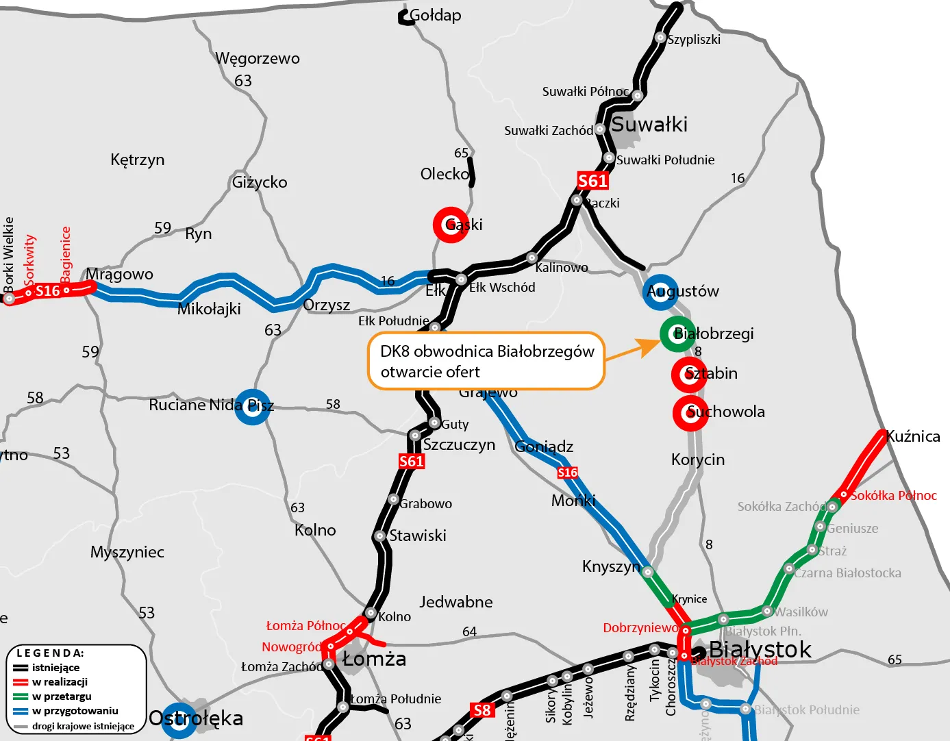 Obwodnica Białobrzegów. GDDKiA podała nowe informacje ws. budowy [MAPA]