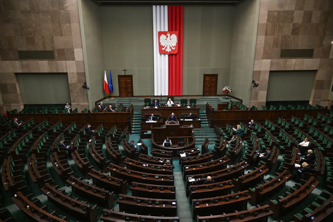 Warszawa, 06.03.2024. Posłowie na sali obrad izby w Warszawie Sejm