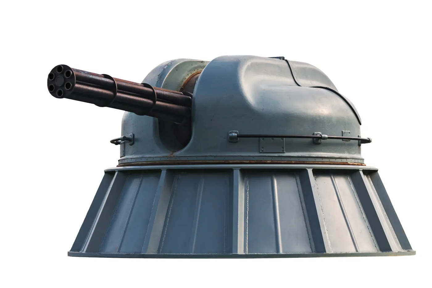 Ak-306.,Modern,Russian,Naval,Artillery,6-barrel,Cannon,Isolated,On,White
