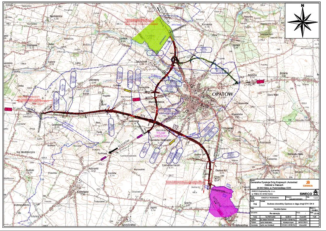 Obwodnica Opatowa - plan