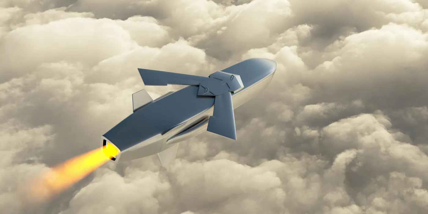 Taurus,Air-to-ground,Cruise,Missiles,Flying,Above,The,Clouds,3d,Render
