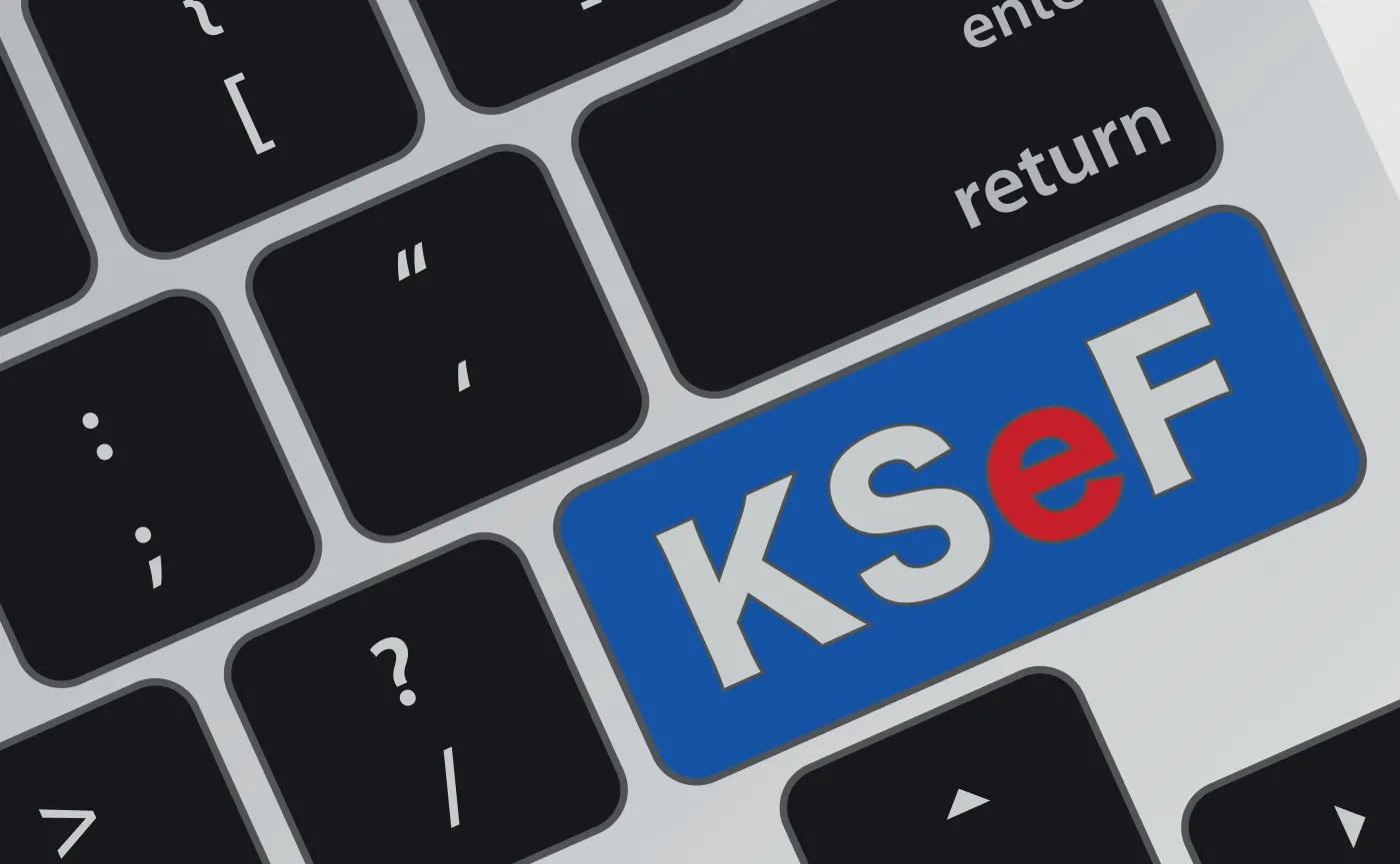 Ksef,,Krajowy,System,E,Faktur,,Text,Written,On,A,Laptop