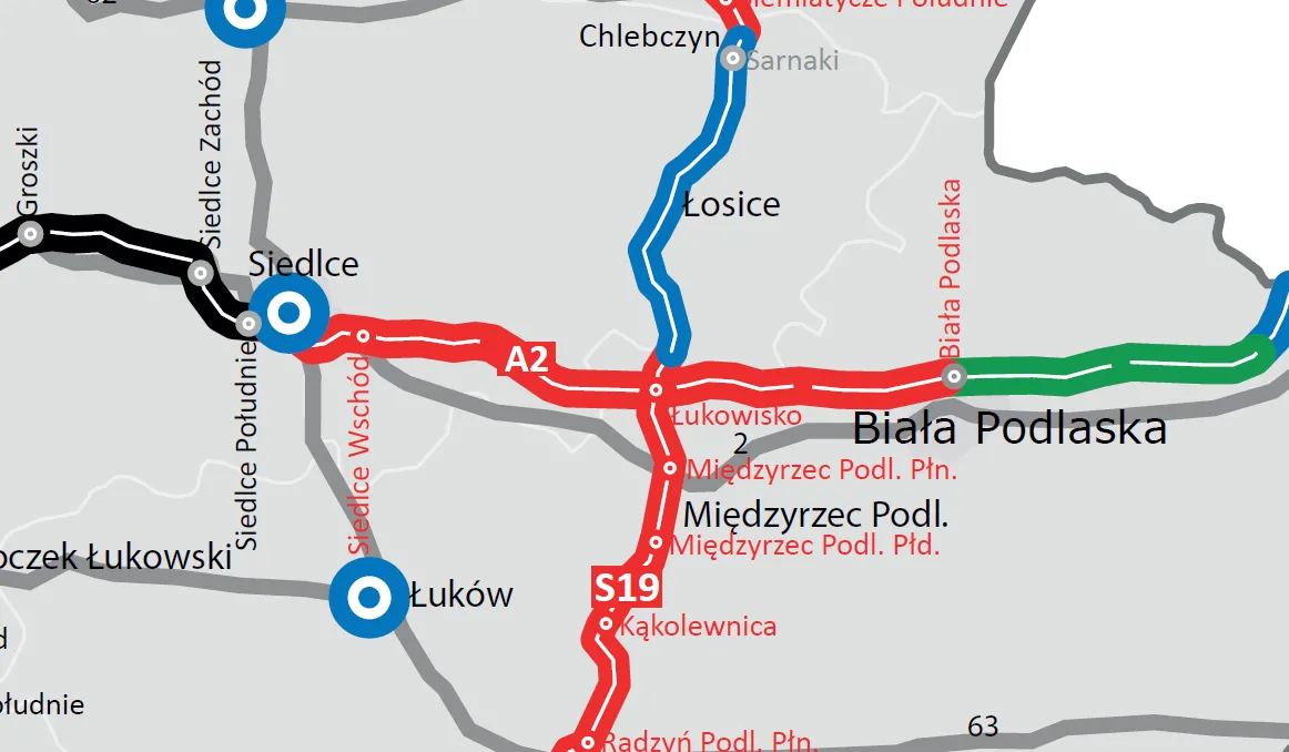 Przebieg autostrady A2