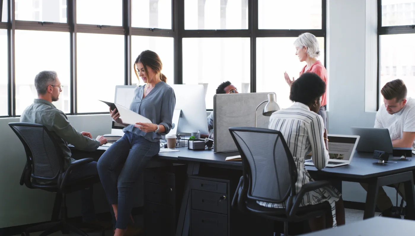 Teamwork,,Creative,People,And,Discussion,In,Office,With,Proposal,,Tech