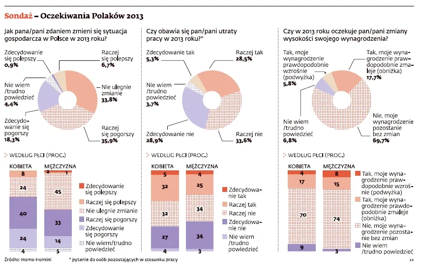 Pesymizm Polaków przełoży się na wyniki gospodarki w 2013 roku