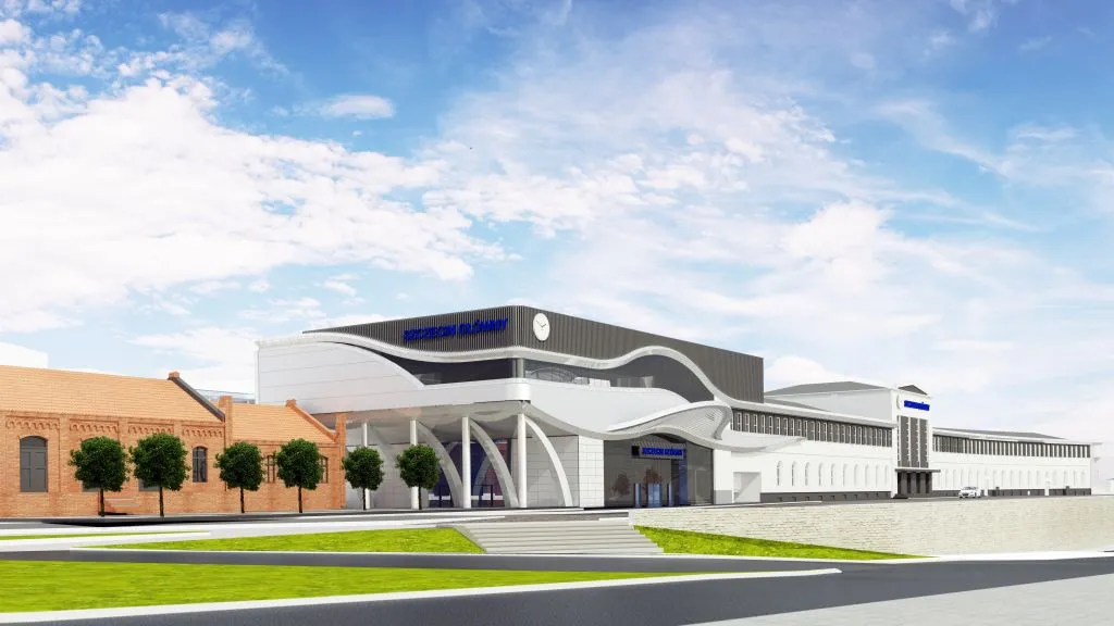 Dworzec Szczecin Główny. Falująca bryła dworca