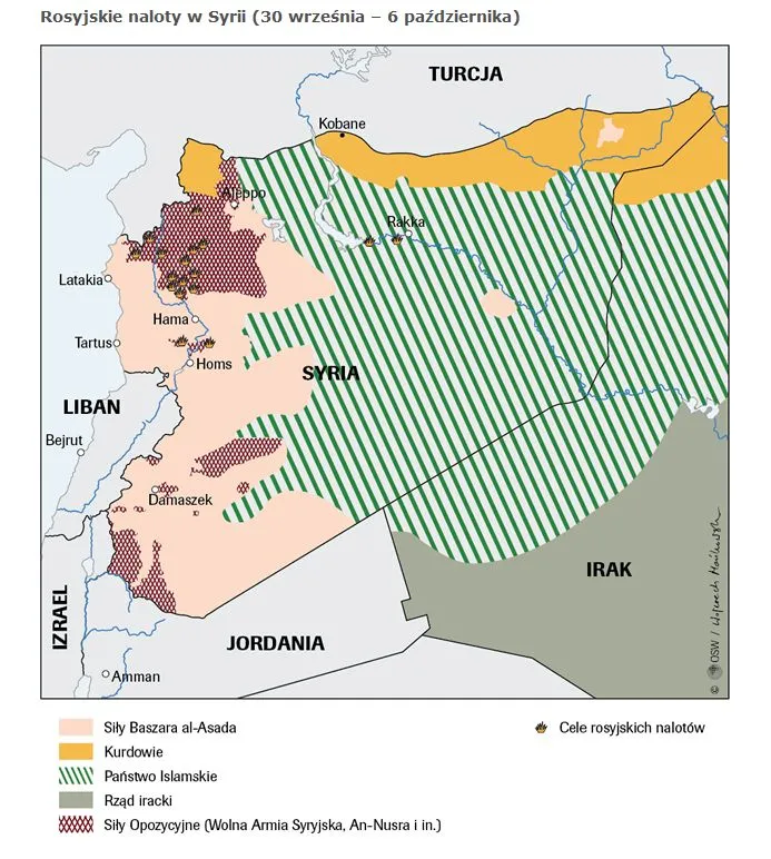 Kogo bombarduje Rosja w Syrii? Oto prawdziwe cele Moskwy [MAPA]