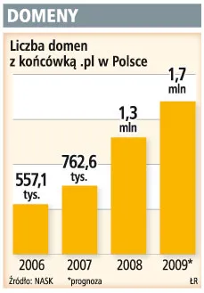 Firmy rejestrują mniej domen internetowych