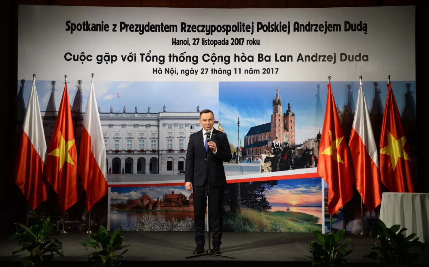 Prezydent Duda: Wietnam dla Polski bramą do Azji, a Polska dla Wietnamu bramą do UE