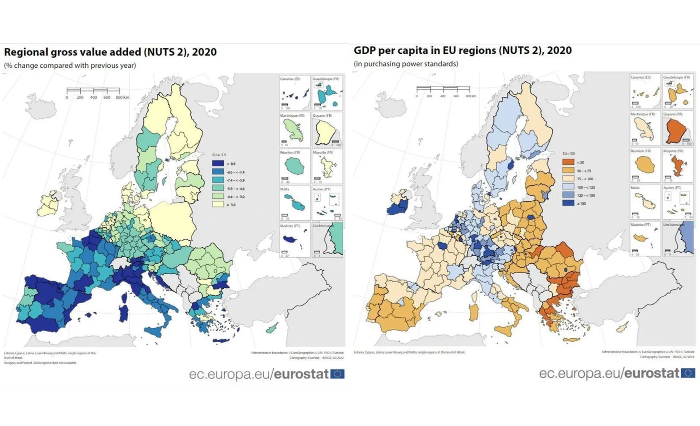 Bogactwo regionów w UE. Jak wypada Polska? [MAPY]