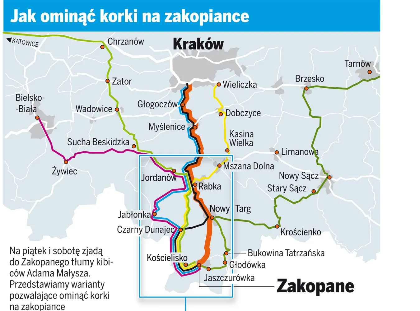 Konflikt między samorządami może doprowadzić do wstrzymania budowy Zakopianki