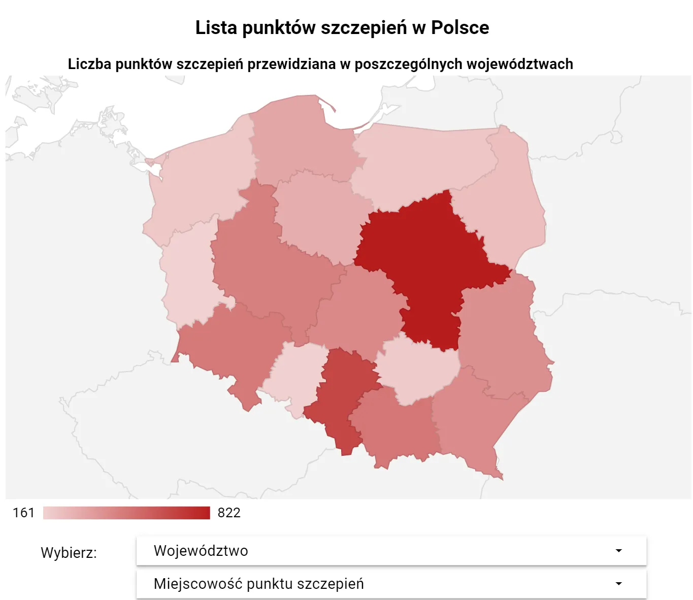 Mapa punktów szczepień
