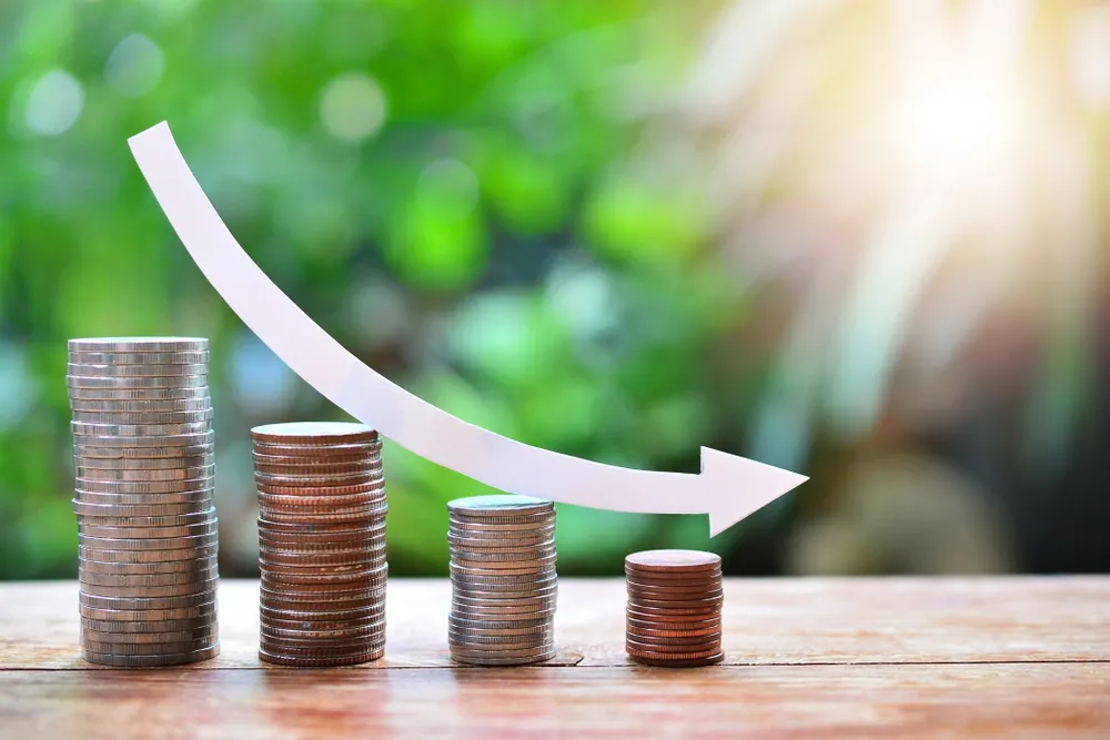 spadek, obniżka, PKB, straty