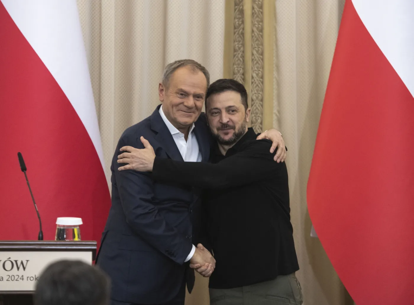 Donald Tusk i Wołodymyr Zełeński podczas spotkania we Lwowie