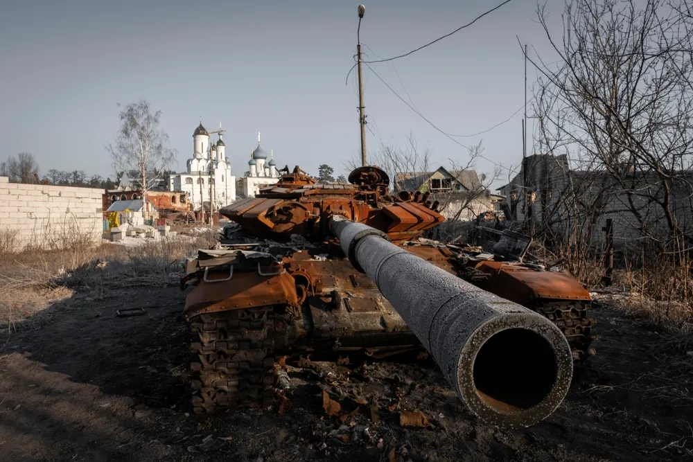 Rzeź rosyjskich czołgów. Na front wysłano konie i osły