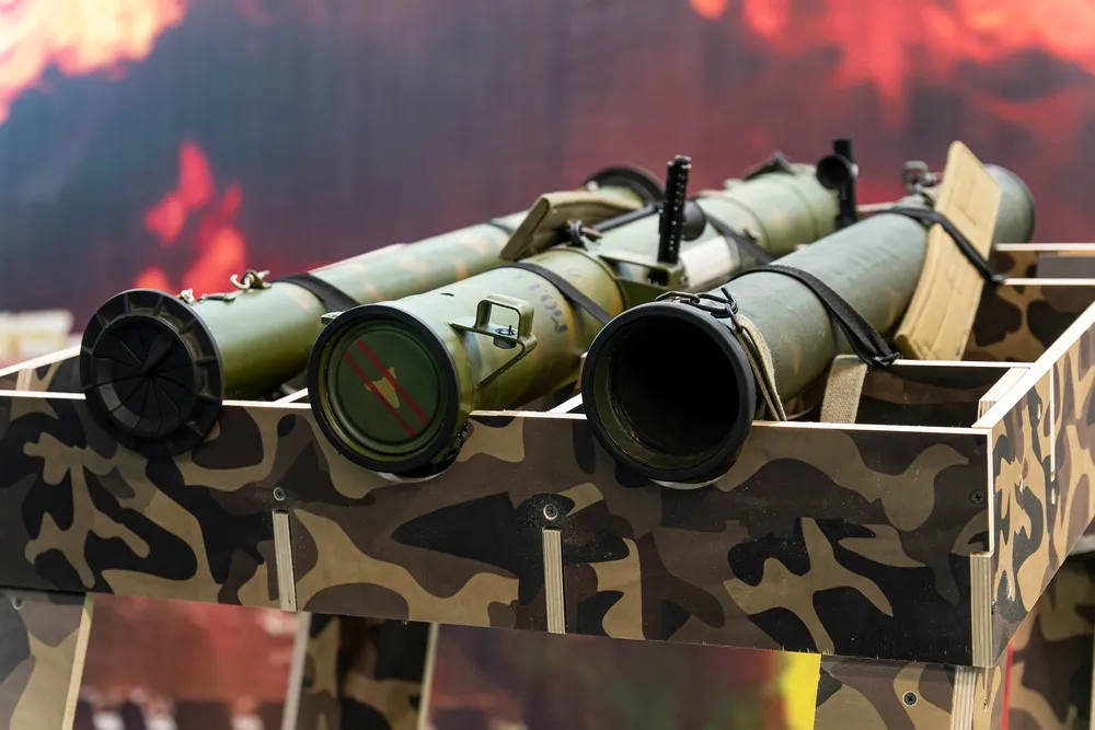 Military,,Shooting,Rpg,Anti,Tank,Grenade,Launcher.,War,Trophy.,Military